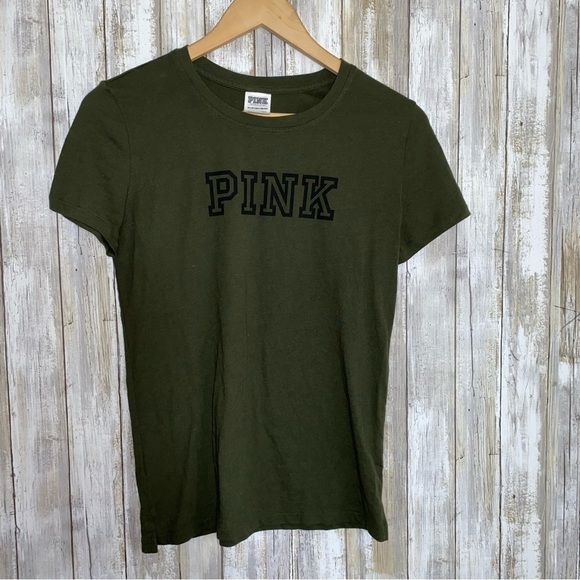 PINK Army Green Tee - Picture 1 of 4